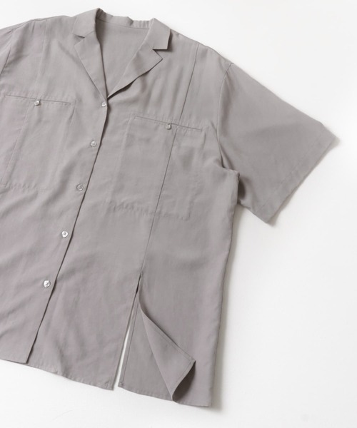 LAATO（ラート）の「open collar shirts（シャツ/ブラウス・レディース・アイボリー/グレー・FREE）」の5枚目の写真