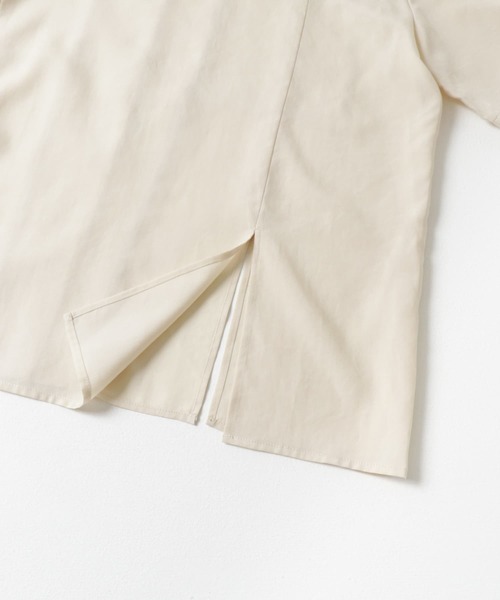 LAATO（ラート）の「open collar shirts（シャツ/ブラウス・レディース・アイボリー/グレー・FREE）」の8枚目の写真