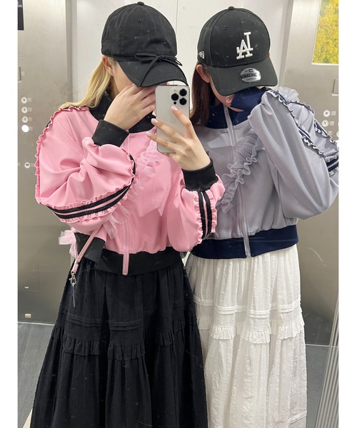 WC（ダブル シー）の「コットンレースティアードロングスカート（スカート・レディース・ブラック/ホワイト・FREE）」の14枚目の写真