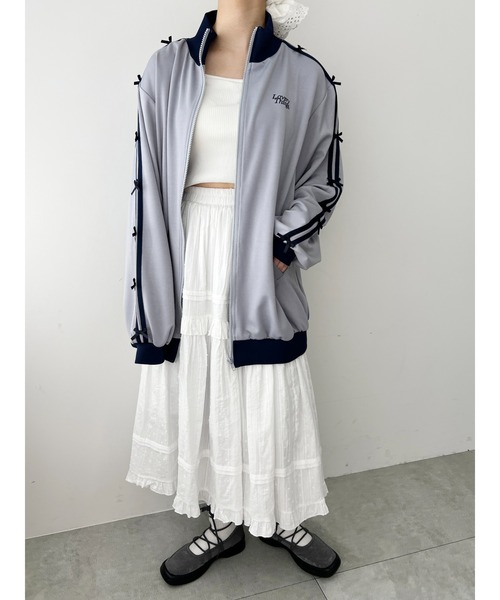 WC（ダブル シー）の「コットンレースティアードロングスカート（スカート・レディース・ブラック/ホワイト・FREE）」の3枚目の写真