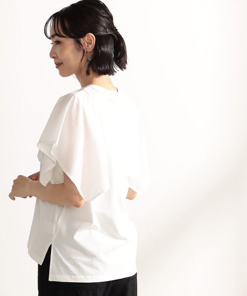 FOUND GOOD(ファウンドグッド)の「スクエアフハクキリカエTEE(Tシャツ/カットソー・レディース・ネイビー/ブラウン系5/ホワイト系5/ブラック・L/M/S)」の18枚目の写真