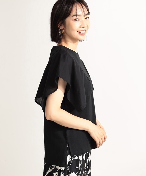 FOUND GOOD(ファウンドグッド)の「スクエアフハクキリカエTEE(Tシャツ/カットソー・レディース・ネイビー/ブラウン系5/ホワイト系5/ブラック・L/M/S)」の13枚目の写真