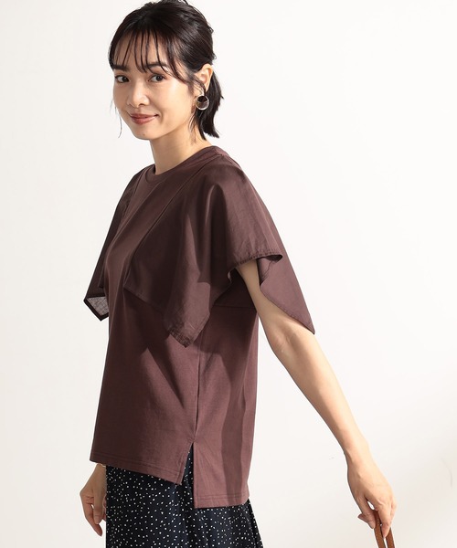 FOUND GOOD(ファウンドグッド)の「スクエアフハクキリカエTEE(Tシャツ/カットソー・レディース・ネイビー/ブラウン系5/ホワイト系5/ブラック・L/M/S)」の16枚目の写真