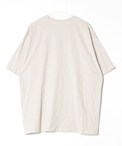 Chikashitsu +(チカシツプラス)の「ストリートファッション Chikashitsu + チカシツプラス dog graphic damage t-shirt 犬ロゴ ドッグTシャツ ダメージTシャツ プリントTシャツ グラフィックTシャツ 半袖トップス 半袖Tシャツ オーバーサイズ 韓国ファッション 韓国ストリート(Tシャツ/カットソー・メンズ・ベージュ/レッド・ONE SIZE)」の3枚目の写真
