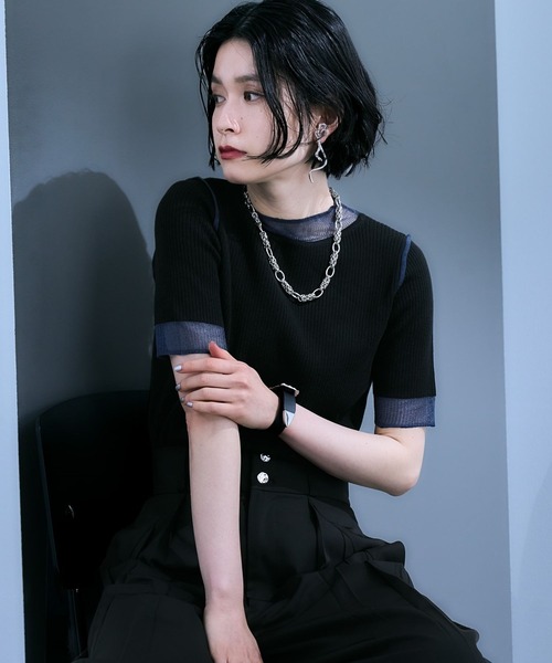 HARE（ハレ）の「シアーキリカエハイネックニット(HARE)（ニット