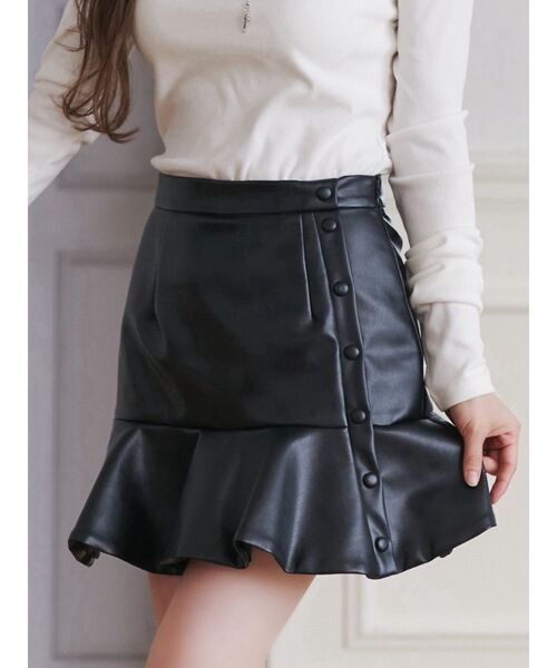 フェイクレザーマーメイドミニスカート（スカート）｜EATME（イートミー）