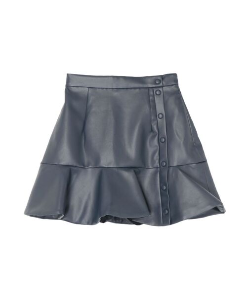 EATME(イートミー)の「フェイクレザーマーメイドミニスカート(スカート・レディース・ネイビー/ブラック/アイボリー・SMALL/MEDIUM)」の5枚目の写真