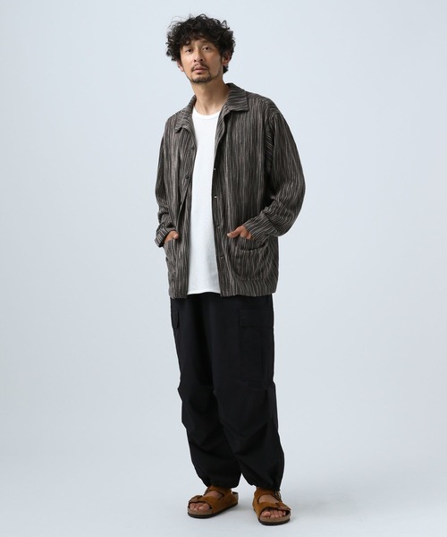 BAYFLOW（ベイフロー）の「パターンレース長袖シャツ（シャツ/ブラウス・メンズ・カーキ/オレンジ/チャコール・LARGE/MEDIUM）」の18枚目の写真