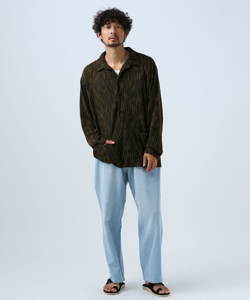 BAYFLOW（ベイフロー）の「パターンレース長袖シャツ（シャツ/ブラウス・メンズ・カーキ/オレンジ/チャコール・LARGE/MEDIUM）」の16枚目の写真