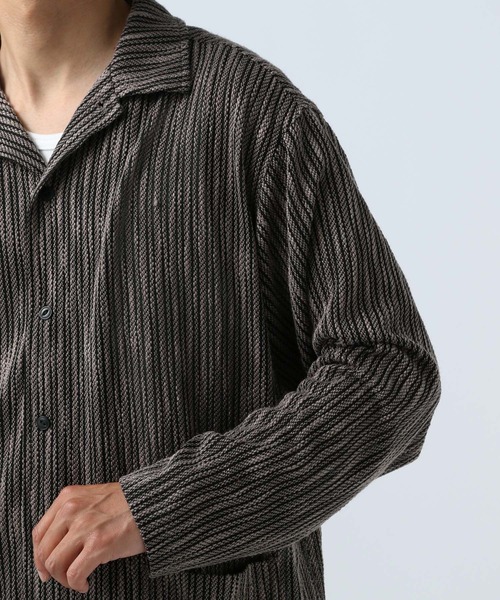 BAYFLOW（ベイフロー）の「パターンレース長袖シャツ（シャツ/ブラウス・メンズ・カーキ/オレンジ/チャコール・LARGE/MEDIUM）」の12枚目の写真