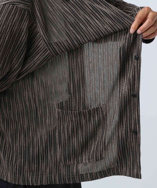 BAYFLOW（ベイフロー）の「パターンレース長袖シャツ（シャツ/ブラウス・メンズ・カーキ/オレンジ/チャコール・LARGE/MEDIUM）」の7枚目の写真