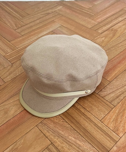 DEICY（デイシー）の「ポイントレザーキャスケット（キャスケット・レディース・ブラック/ベージュ/ブラウン・FREE）」の3枚目の写真