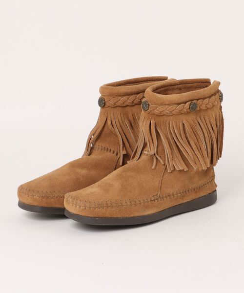 Minnetonka（ミネトンカ）の「《MINNETONKA》ハイ トップ バック ジッパー ブーツ HI TOP BACK ZIP BOOTS（ブーツ・レディース・ダークブラウン/ブラック/ライトブラウン/ブラウン/グレー・US5.5/US6/US5）」の5枚目の写真