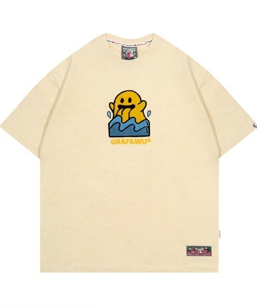 GRAF&WU（グラフアンドユー）の「A'GEM/9 × .kom 『GRAF&WU/グラフアンドユー』キャラシリーズカットソー（Tシャツ/カットソー・レディース・チャコールグレー/ピンク/ホワイト/ベージュ/アイボリー/ライトグリーン・XL/L）」の5枚目の写真