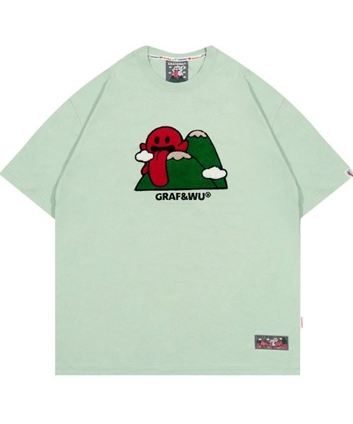GRAF&WU（グラフアンドユー）の「A'GEM/9 × .kom 『GRAF&WU/グラフアンドユー』キャラシリーズカットソー（Tシャツ/カットソー・レディース・チャコールグレー/ピンク/ホワイト/ベージュ/アイボリー/ライトグリーン・XL/L）」の6枚目の写真