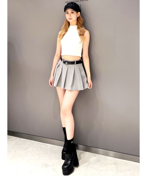 GYDA（ジェイダ）の「プチハイベロアトップス（タンクトップ・レディース・ブラック/ベージュ/オフホワイト・FREE）」の22枚目の写真