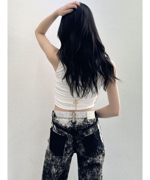 GYDA（ジェイダ）の「プチハイベロアトップス（タンクトップ・レディース・ブラック/ベージュ/オフホワイト・FREE）」の19枚目の写真