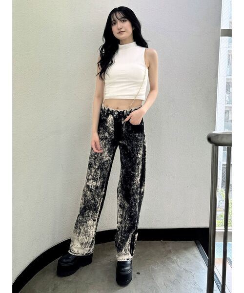 GYDA（ジェイダ）の「プチハイベロアトップス（タンクトップ・レディース・ブラック/ベージュ/オフホワイト・FREE）」の17枚目の写真