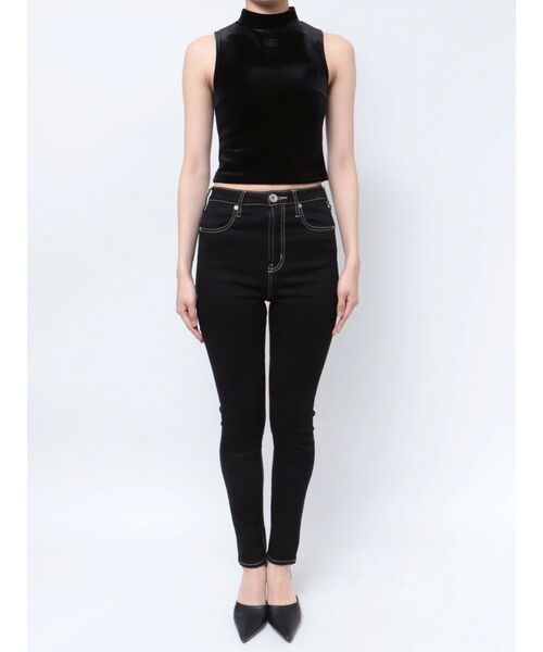 GYDA（ジェイダ）の「プチハイベロアトップス（タンクトップ・レディース・ブラック/ベージュ/オフホワイト・FREE）」の7枚目の写真