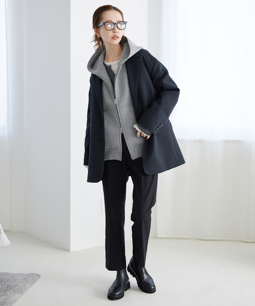 追加》ボリュームジップアップフーディー（パーカー）｜SLOBE