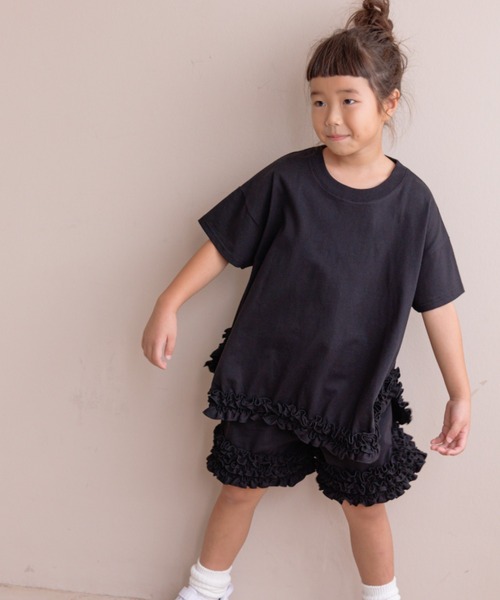 LOWRYS FARM（ローリーズファーム）の「スソフリルショートパンツ　 134959（その他パンツ・キッズ・グリーン/チャコールグレー/ブラック・150cm/140cm/130cm/120cm/110cm）」の14枚目の写真