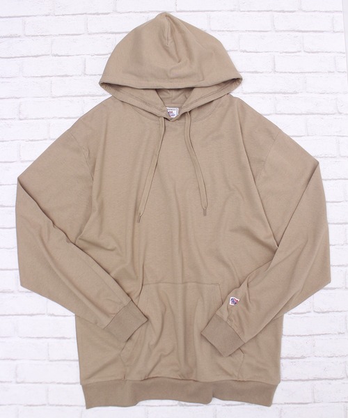 JEMORGAN（ジェーイーモーガン）の「【JEMORGAN / ジェーイーモーガン】ヘビーウエイトカンガルーポケット付きＴパーカー（パーカー・メンズ・ネイビー/オフホワイト/ベージュ/ブラック/杢グレー/パープル/オレンジ/グリーン・M/L/XL）」の12枚目の写真