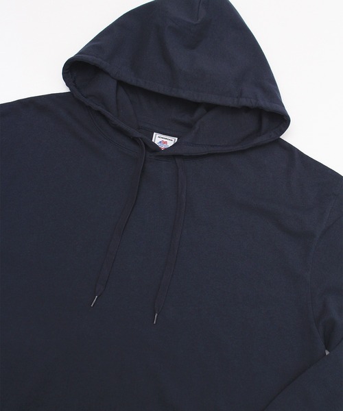 JEMORGAN（ジェーイーモーガン）の「【JEMORGAN / ジェーイーモーガン】ヘビーウエイトカンガルーポケット付きＴパーカー（パーカー・メンズ・ネイビー/オフホワイト/ベージュ/ブラック/杢グレー/パープル/オレンジ/グリーン・M/L/XL）」の20枚目の写真