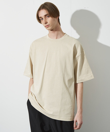 ABAHOUSE | 【ヴィンテージ風】ピグメントプリント　刺繍Tシャツ(Tシャツ/カットソー)