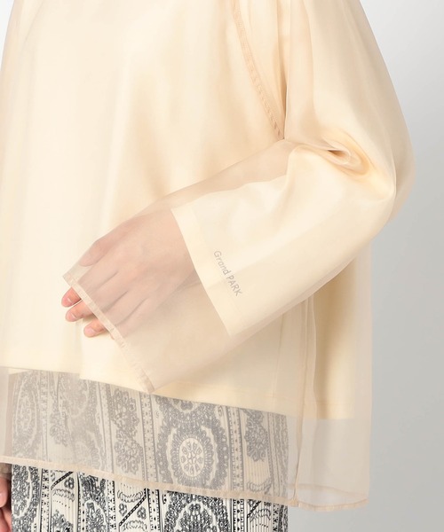 Grand PARK（グランドパーク）の「長袖オーガンジーカットソー（Tシャツ/カットソー・レディース・ブラック/カーキ/ベージュ・FREE）」の10枚目の写真