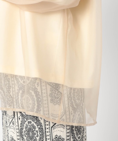 Grand PARK（グランドパーク）の「長袖オーガンジーカットソー（Tシャツ/カットソー・レディース・ブラック/カーキ/ベージュ・FREE）」の11枚目の写真