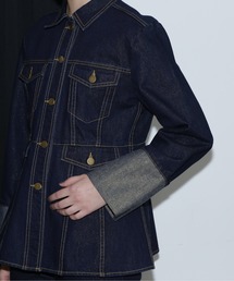 mici ラメデニムペプラムジャケット　ロールアップラメデニムパンツ mici ラメデニムペプラムジャケット ロールアップラメデニムパンツ