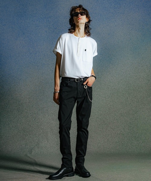 CRIMIE（クライミー）の「BORN FREE 1 SLIM STYLE STRETCH PANTS / BORN FREE スリム スタイル ツイル ストレッチ パンツ（デニムパンツ・メンズ・ホワイト/ブラック・S/M/L/XL/XXL）」の17枚目の写真