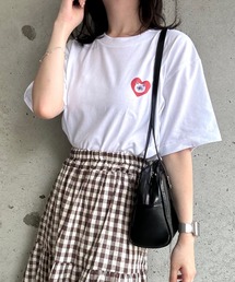 ワンポイントCATハート半袖Tシャツ