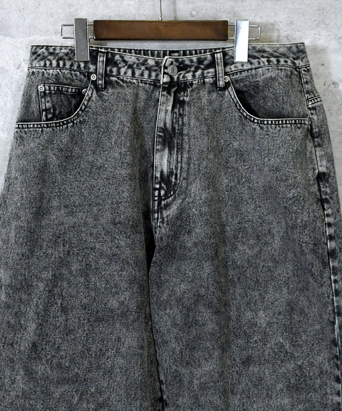 Ritzy(リッツィー)の「vintage like loose fit denim pants/ヴィンテージ ライク ルーズフィット デニムパンツ レディース メンズ(デニムパンツ・メンズ・ワンウォッシュ/グレー/ライトブルー/ブラック/ケミカルウォッシュ・M/L/XL)」の3枚目の写真