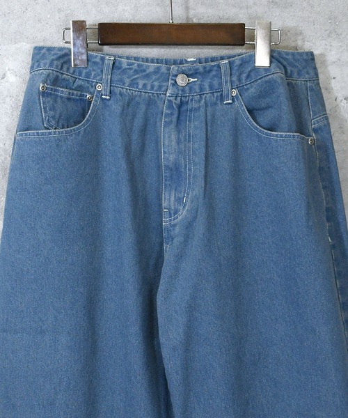 Ritzy(リッツィー)の「vintage like loose fit denim pants/ヴィンテージ ライク ルーズフィット デニムパンツ レディース メンズ(デニムパンツ・メンズ・ワンウォッシュ/グレー/ライトブルー/ブラック/ケミカルウォッシュ・M/L/XL)」の1枚目の写真