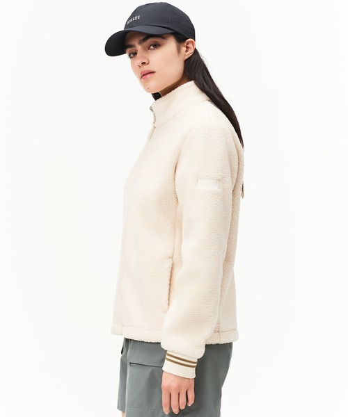 AIGLE(エーグル)の「シェルパフリーススタンドカラージップアップジャケット T-KIT対応(ブルゾン・レディース・ベージュ/ブラック/オフホワイト・36/40/38/34)」の21枚目の写真