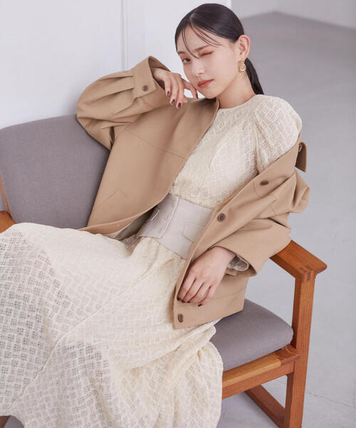 PROPORTION BODY DRESSING（プロポーションボディドレッシング）の「フェイクレザージャケット / 1214250907（テーラードジャケット・レディース・ブラック/ブラウン/ベージュ・MEDIUM/SMALL）」の4枚目の写真