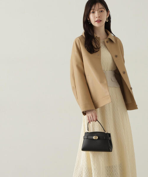 PROPORTION BODY DRESSING（プロポーションボディドレッシング）の「フェイクレザージャケット / 1214250907（テーラードジャケット・レディース・ブラック/ブラウン/ベージュ・MEDIUM/SMALL）」の8枚目の写真