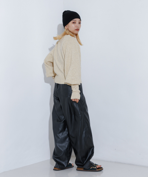 NOMINE（ノミネ）の「スパンコール ラメ ニット（ニット/セーター・レディース・アイボリー/チャコールグレー/キャメル・フリー）」の17枚目の写真