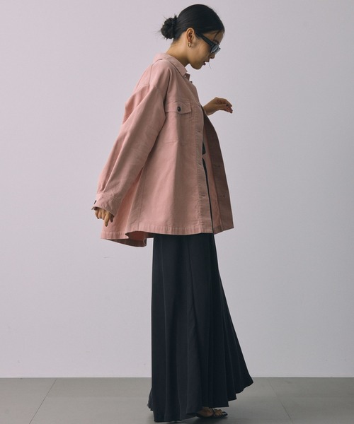 BABYLONE（バビロン）の「コールシャツブルゾン（シャツ/ブラウス・レディース・ピンク/チャコール/アイボリー・フリー）」の17枚目の写真