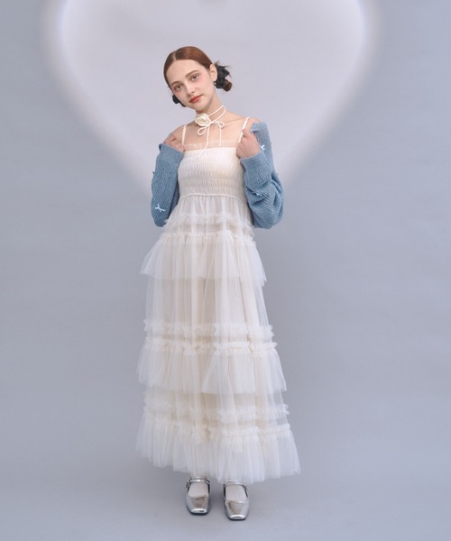 Lovilyn（ラヴィリン）の「クロップドリボンボレロカーディガン（カーディガン/ボレロ・レディース・ブルー/ホワイト/ネイビー・FREE）」の21枚目の写真