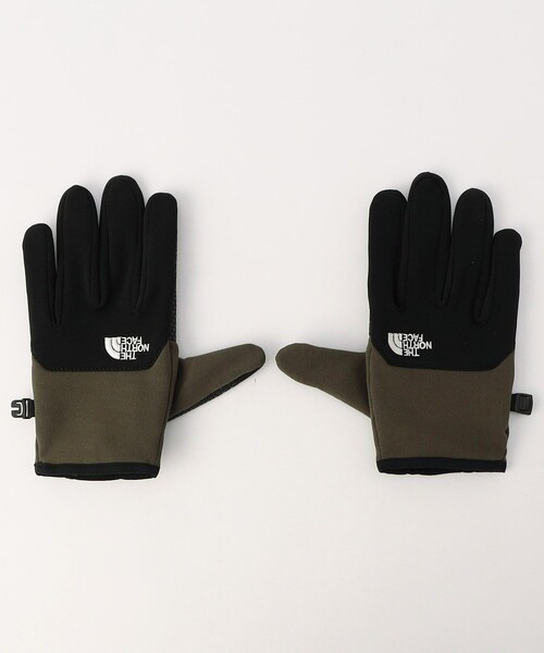 THE NORTH FACE(ザノースフェイス)の「THE NORTH FACE/ザ・ノース・フェイス ETIP SHORT GLOVE/イーチップショートグローブ/NN62316(限定展開)(手袋・メンズ・ブラック/グリーン・LARGE)」の3枚目の写真
