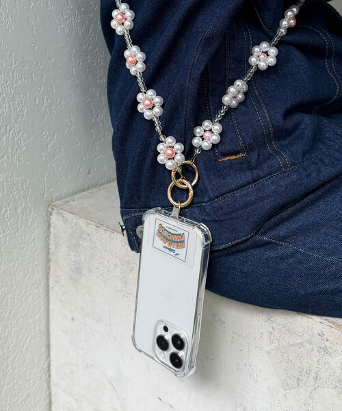 HELLO.SANFRANCISCO(ハローサンフランシスコ)の「【HELLO.SANFRANCISCO/ハローサンフランシスコ】フラワービーズスマホショルダー(スマホグッズ・レディース・ホワイト/イエロー/ピンク・ONE SIZE)」の2枚目の写真