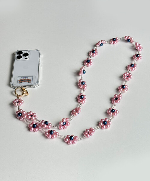 HELLO.SANFRANCISCO(ハローサンフランシスコ)の「【HELLO.SANFRANCISCO/ハローサンフランシスコ】フラワービーズスマホショルダー(スマホグッズ・レディース・ホワイト/イエロー/ピンク・ONE SIZE)」の3枚目の写真