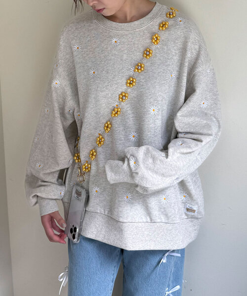 スマホ水筒ショルダー　サンダル　薔薇　手描き　トールペイント スマホ水筒ショルダー サンダル 薔薇 手描き トールペイント