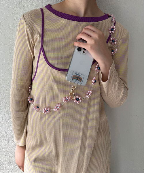 HELLO.SANFRANCISCO(ハローサンフランシスコ)の「【HELLO.SANFRANCISCO/ハローサンフランシスコ】フラワービーズスマホショルダー(スマホグッズ・レディース・ホワイト/イエロー/ピンク・ONE SIZE)」の15枚目の写真