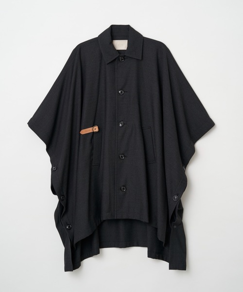 TROVE(トローヴ)の「TROVE / PONCHO MAC COAT(ポンチョ・メンズ・ブラック系その他/ブラック系その他2/ダークブラウン/チャコール・1/3)」の18枚目の写真