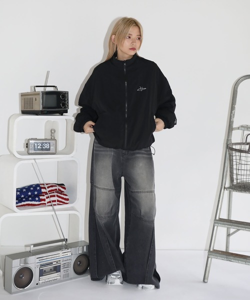 ナイロン フリース リバーシブルドローコードスタンドネックショートブルゾン トラックジャケット(ブルゾン)|MSG(エムエスジー) ナイロン フリース リバーシブルドローコードスタンドネックショートブルゾン トラックジャケット(ブルゾン)|MSG(エムエスジー)