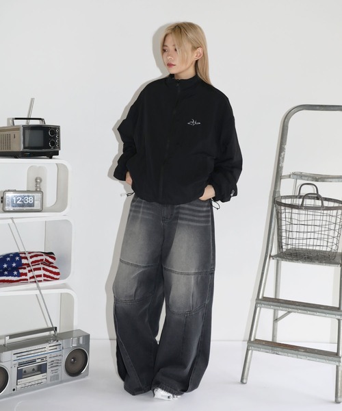 ナイロン フリース リバーシブルドローコードスタンドネックショートブルゾン トラックジャケット(ブルゾン)|MSG(エムエスジー) ナイロン フリース リバーシブルドローコードスタンドネックショートブルゾン トラックジャケット(ブルゾン)|MSG(エムエスジー)