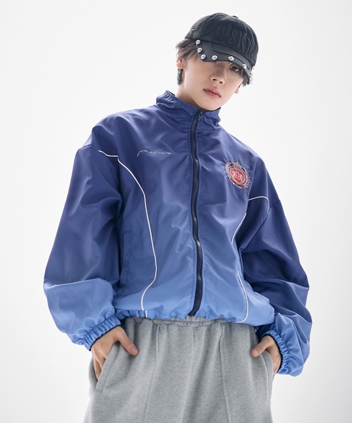 セール】ナイロン フリース リバーシブルドローコードスタンドネック